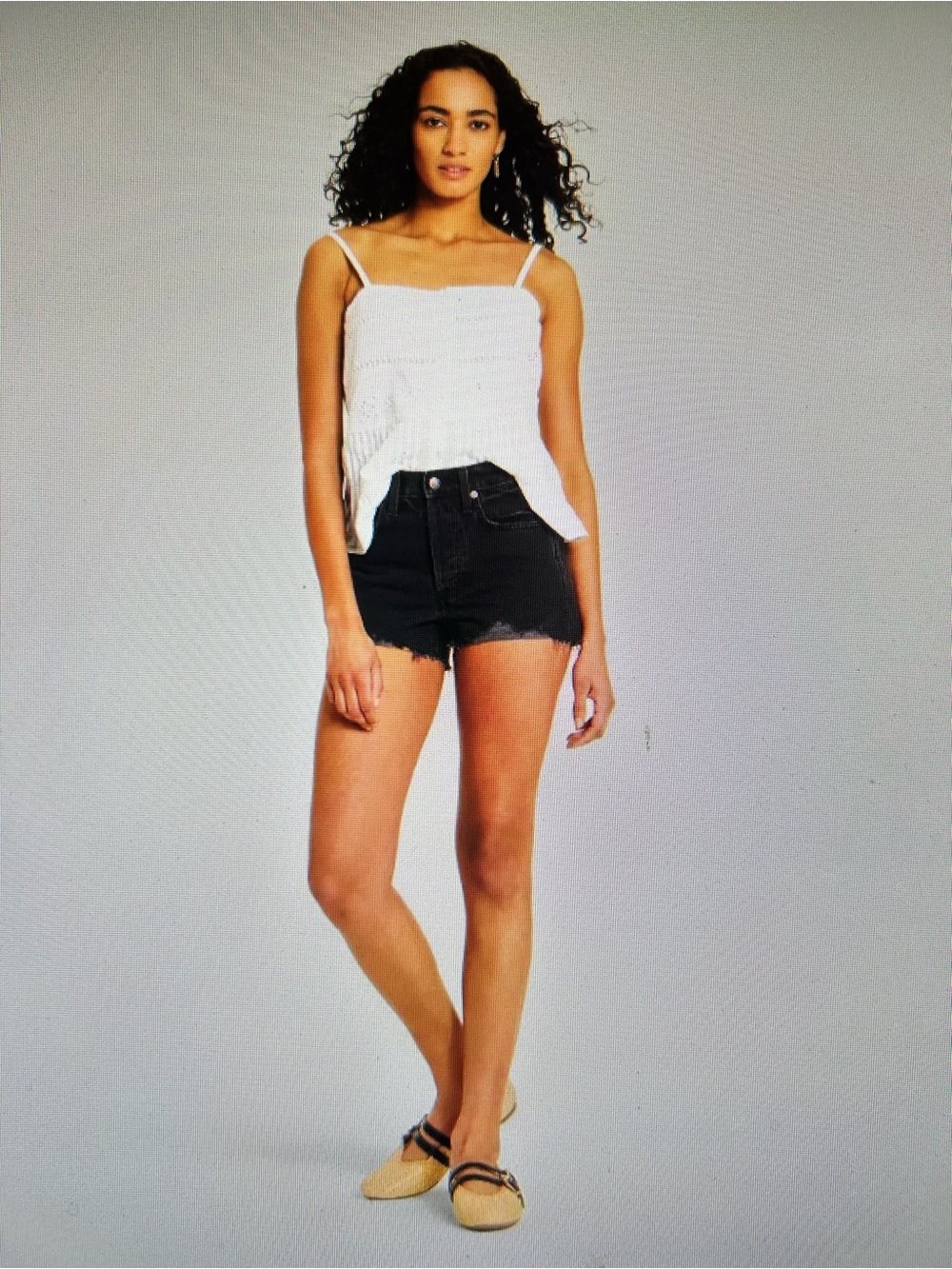 Women’s high-rise black cut off  jean shorts. Size 4. NWTGS